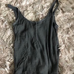 Grey Button up Tank top